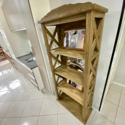 Armario Livreiro X Rústico em Madeira 75cm (2250) - Imagem 4