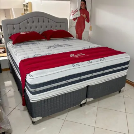 Cj. Box Queen 1,58m Castor Silver Air - Conforto Médio/Firme (1278) - Imagem 4