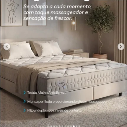 Conj. Box High 2 em 1 - Macio & Firme - Queen 1,58m - Ecoflex (4372) - Imagem 1
