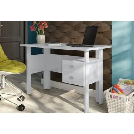 Mesa Escritorio 1,15m C216 MDF Branco (2736)