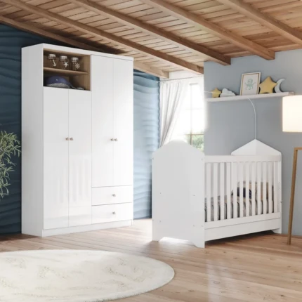 Quarto Infantil Vanilla 04 Portas - 03 Peças