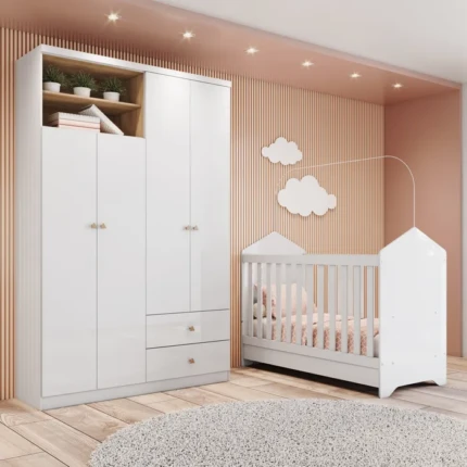 Quarto Infantil Vanilla 04 Portas - 03 Peças - Imagem 5