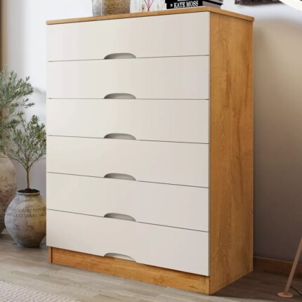 Comoda 80cm 6 Gavetas Sevilha MDF (6287)