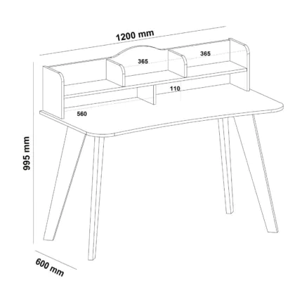 Mesa Penteadeira 1,20m Sofia Branco (4380) - Imagem 3