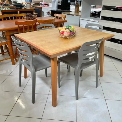 Mesa 1,15m Avela (3648) com 4 Cadeiras Ville Basalto (6783) - Imagem 3