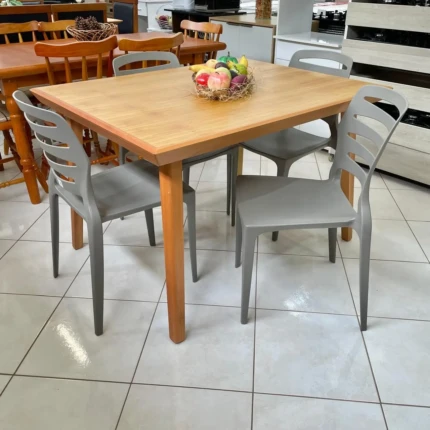 Mesa 1,15m Avela (3648) com 4 Cadeiras Ville Basalto (6783) - Imagem 4