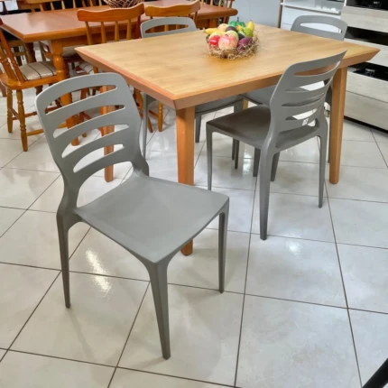 Mesa 1,15m Avela (3648) com 4 Cadeiras Ville Basalto (6783)