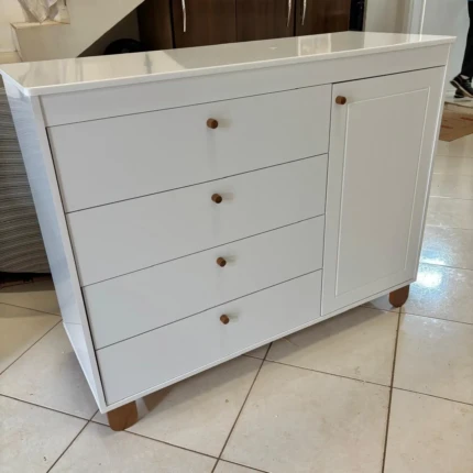 Comoda 5 Gavetas Sapateira Zupa Branco (515)