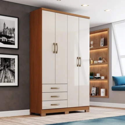 Roupeiro 1,21m 4 Portas Caju (3831)