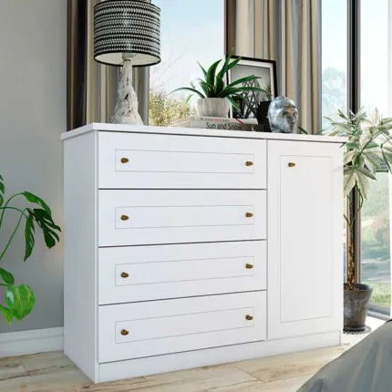 Comoda 1,27m Sapateira Americana Branco (3821)