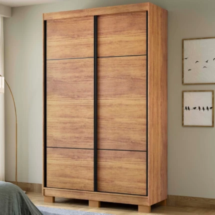 Roupeiro 1,38m 2 Portas Deslizantes Curitiba madeirado (5044)