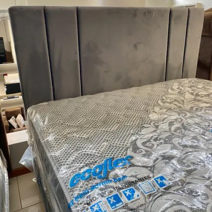 Cabeceira Casal 1,40m Painel Suspenso Luzia Cinza (4326)