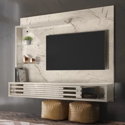 Painel 1,60m Frizz Select com Led Calacata (5627)
