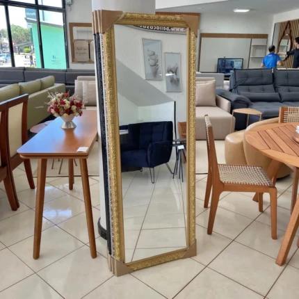 Espelho com Moldura 1,63m x 63cm Dourado (20)
