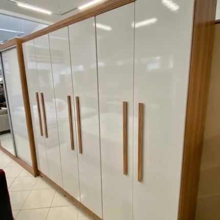 Roupeiro 2,44m 6 Portas MDF 100% Genova Cedro (3820) - Imagem 3