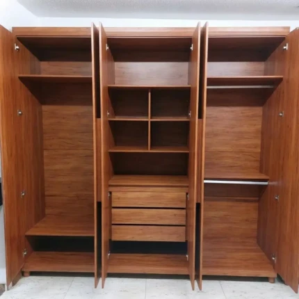 Roupeiro 2,44m 6 Portas MDF 100% Genova Cedro (3820) - Imagem 2