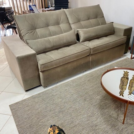 Sofá 2,44m Miami Tecido Veludo Soft - Di Qualita (5273) - Imagem 3