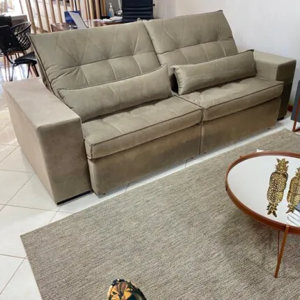 Sofá 2,44m Miami Tecido Veludo Soft - Di Qualita (5273) - Imagem 3