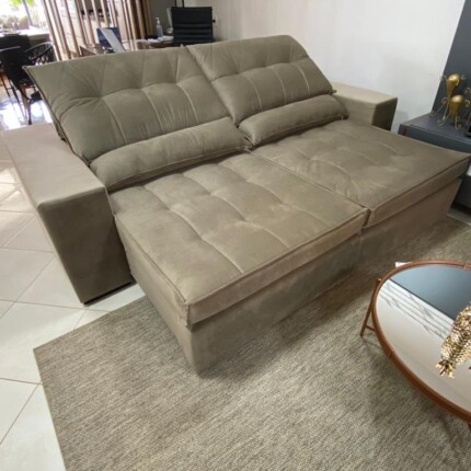 Sofá 2,44m Miami Tecido Veludo Soft - Di Qualita (5273) - Imagem 4