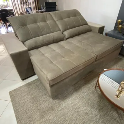 Sofá 2,44m Miami Tecido Veludo Soft - Di Qualita (5273) - Imagem 4