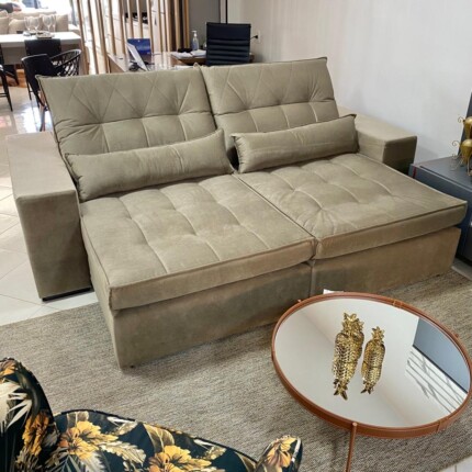 Sofá 2,44m Miami Tecido Veludo Soft - Di Qualita (5273) - Imagem 5