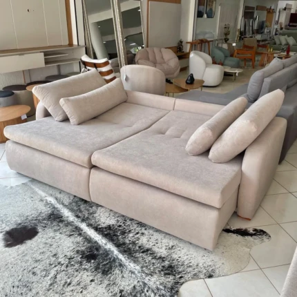 Sofa 2,50m Zurich – Vira Cama – Tecido Linho (2433) - Imagem 3