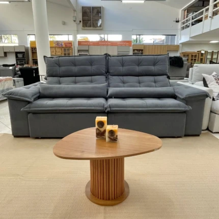 Sofa 2,60m Prediletto Extra Conforto Tecido Cinza (6801)