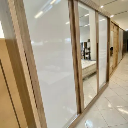 Roupeiro 2,73m 3 Portas Deslizantes Milao 100% MDF Off White (4226) - Imagem 3