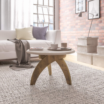 Mesa de Centro Jade Redonda Off White 70cm (2430) - Imagem 3