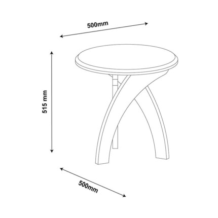 Mesa Lateral Jade 50cm (3252) - Imagem 3