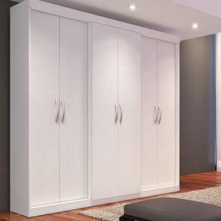 Roupeiro 2,06m 6 Portas 12 Prateleiras PH1675 (6004) - Imagem 1