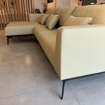 Sofá Couro Legitimo 3,06m com Chaisse Palace (5119) - Imagem 3