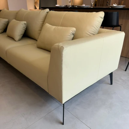 Sofá Couro Legitimo 3,06m com Chaisse Palace (5119) - Imagem 5