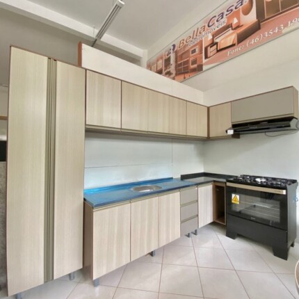 Cozinha Canto 3,15m x 1,50m Luana 100% MDF Modulada (2116-2) - Imagem 1
