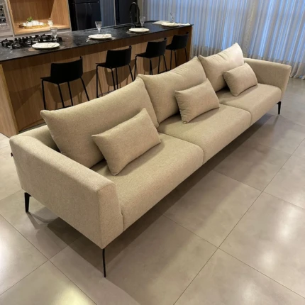 Sofa 3,36m Palace em Tecido Linho Nobre - Di Qualita (4984)