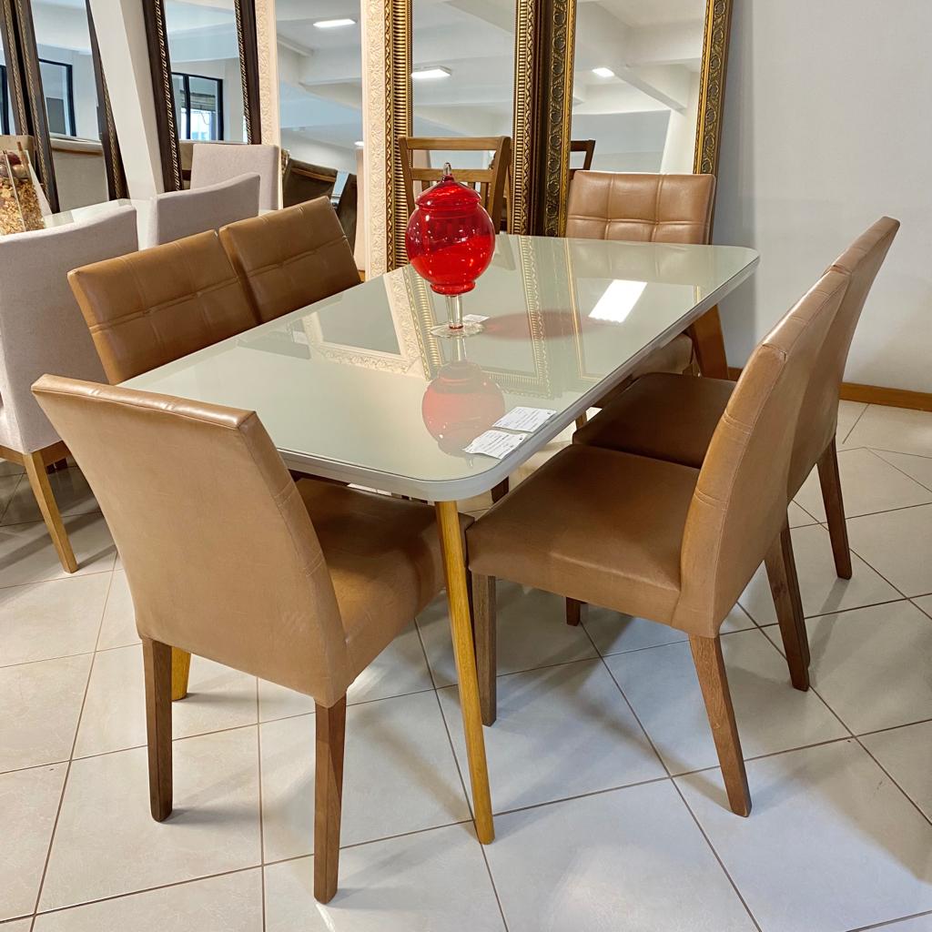 Conjunto de mesa com 6 cadeiras para area externa - Rafaele