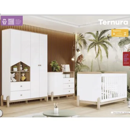 Quarto Infantil Ternura Branco – 03 Peças - Imagem 1