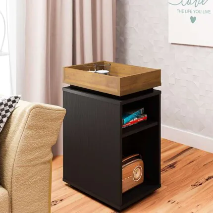 Mesa de Apoio Olivia Preto 30cm (3319) - Imagem 1