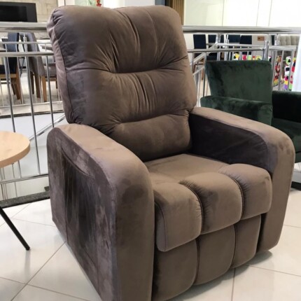 Poltrona Reclinavel Papai Turin Veludo Marrom (4046) - Imagem 1