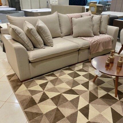 Sofa 2,34m Atualita tecido Linho (2645) - Imagem 3