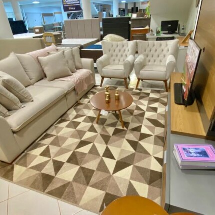Sofa 2,34m Atualita tecido Linho (2645) - Imagem 2