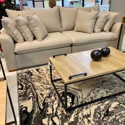 Sofa 2,34m Atualita tecido Linho (2645) - Imagem 4