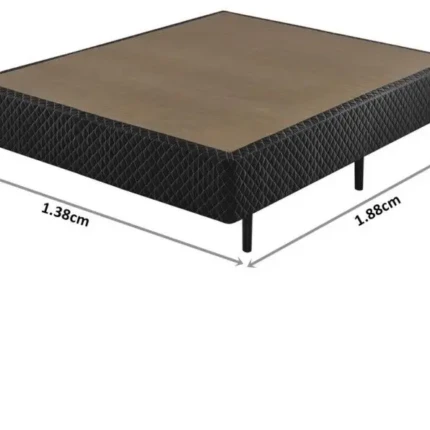 Base de Box tamanho Casal em tecido Preto (6370) - Imagem 1