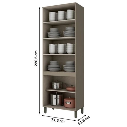 Cristaleira 71cm com Vidro Reflecta Connect MDF (4124) - Imagem 3