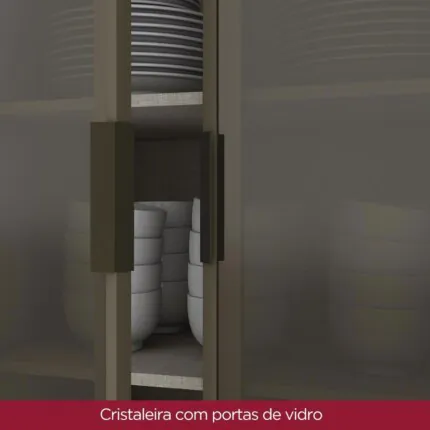Cristaleira 71cm com Vidro Reflecta Connect MDF (4124) - Imagem 4