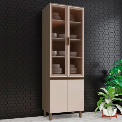 Cristaleira 71cm com Vidro Reflecta Connect MDF (4124)