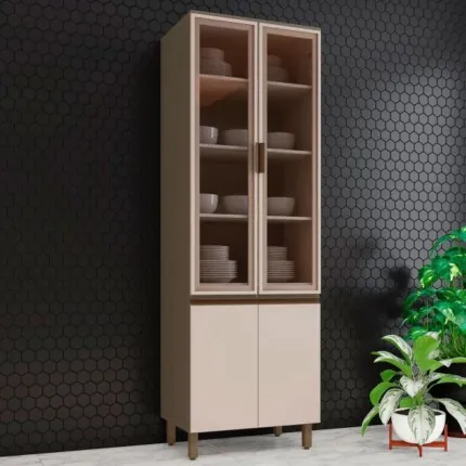 Cristaleira 71cm com Vidro Reflecta Connect MDF (4124)