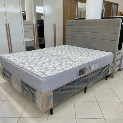 Cj. Box Queen 1,58m Sleep D33 - Firme - Castor (4895) - Image 1