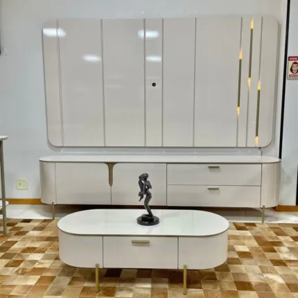 Mesa Centro Celina Oval Off White 1 Gaveta 1,08m (34)