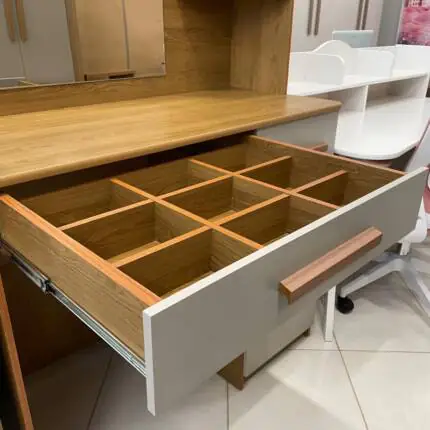 Penteadeira 1,02m Pérola com Espelho Freijo (6022) - Imagem 5